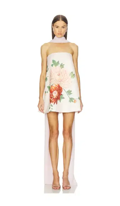 SAU LEE Ruby Dress With Scarf | Thumbnail 1 SAU LEE Ruby Dress With Scarf | Thumbnail 1