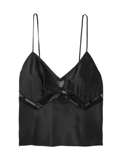 Staud Terra Cropped Lace-trimmed Silk-blend Satin Tank | Thumbnail 1 Staud Terra Cropped Lace-trimmed Silk-blend Satin Tank | Thumbnail 1