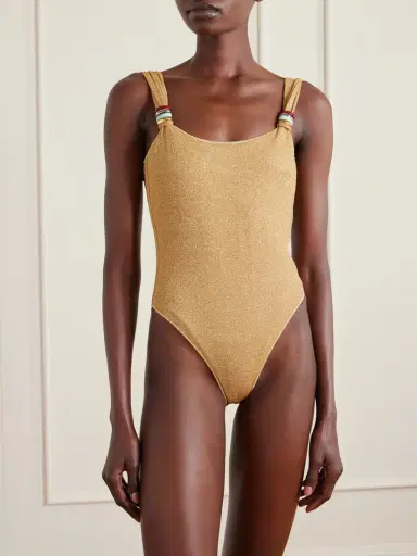Oséree Lumière Embellished Lurex Swimsuit | Thumbnail 2 Oséree Lumière Embellished Lurex Swimsuit | Thumbnail 2