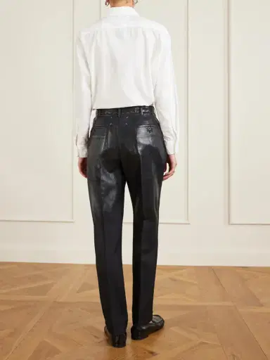 Maison Margiela Pleated Wool Straight-leg Pants | Thumbnail 4 Maison Margiela Pleated Wool Straight-leg Pants | Thumbnail 4