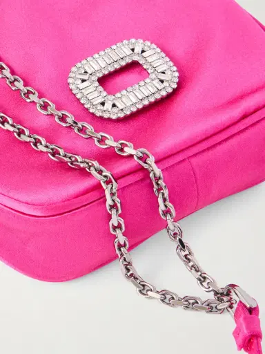 Roger Vivier Pilgrim Nano Crystal-embellished Satin Shoulder Bag | Thumbnail 4 Roger Vivier Pilgrim Nano Crystal-embellished Satin Shoulder Bag | Thumbnail 4