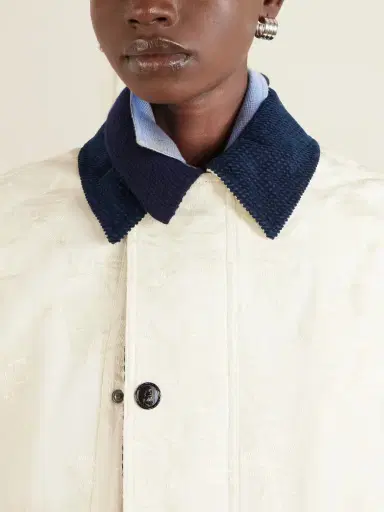 La DoubleJ Truffle Corduroy-trimmed Floral-jacquard Cotton-twill Jacket | Thumbnail 5 La DoubleJ Truffle Corduroy-trimmed Floral-jacquard Cotton-twill Jacket | Thumbnail 5