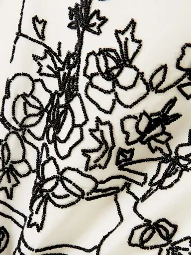 BODE Rosebloom Cropped Bead-embellished Fringed Cotton And Silk-blend Top | Thumbnail 4 BODE Rosebloom Cropped Bead-embellished Fringed Cotton And Silk-blend Top | Thumbnail 4