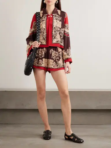 BODE Storybook Tap Printed Silk Shorts | Thumbnail 2 BODE Storybook Tap Printed Silk Shorts | Thumbnail 2