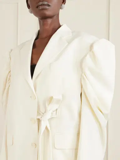 Simone Rocha Open-back Woven Blazer | Thumbnail 4 Simone Rocha Open-back Woven Blazer | Thumbnail 4
