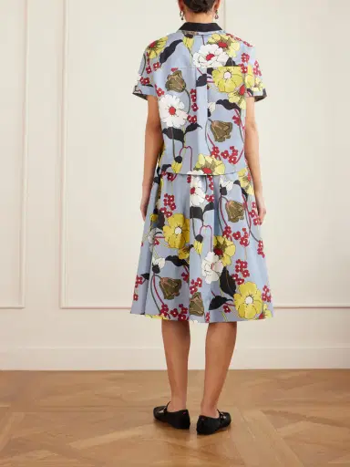 Marni Cropped Floral-print Cotton-poplin Shirt | Thumbnail 3 Marni Cropped Floral-print Cotton-poplin Shirt | Thumbnail 3
