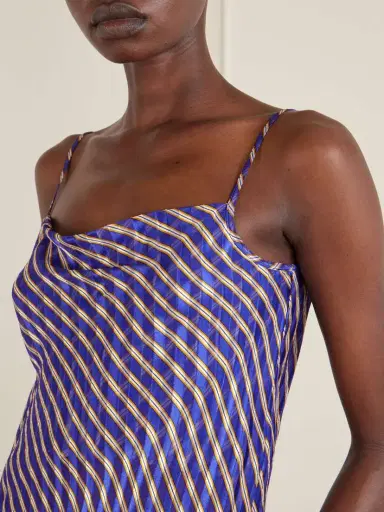 Dries Van Noten Draped Striped Devoré-satin Camisole | Thumbnail 5 Dries Van Noten Draped Striped Devoré-satin Camisole | Thumbnail 5