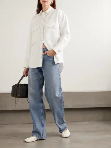 AGOLDE Lotta Organic Cotton And Lyocell-blend Denim Shirt | Thumbnail 2 AGOLDE Lotta Organic Cotton And Lyocell-blend Denim Shirt | Thumbnail 2