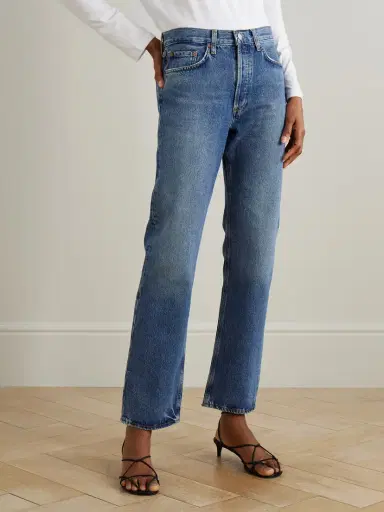AGOLDE Lana Distressed Mid-rise Straight-leg Jeans | Thumbnail 3 AGOLDE Lana Distressed Mid-rise Straight-leg Jeans | Thumbnail 3