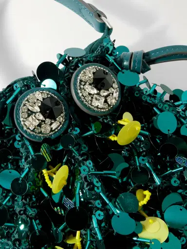 Anya Hindmarch Beetle Embellished Leather-trimmed Clutch | Thumbnail 4 Anya Hindmarch Beetle Embellished Leather-trimmed Clutch | Thumbnail 4
