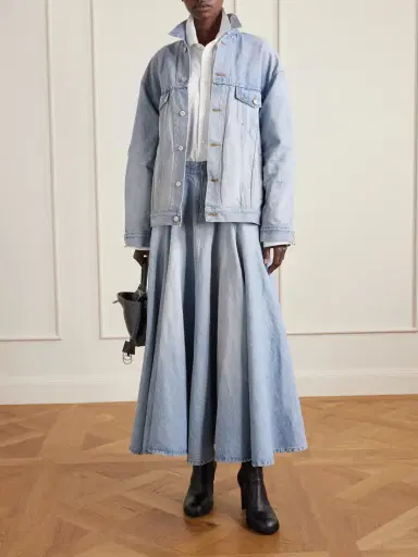 Balenciaga Godet Paneled Denim Maxi Skirt | Thumbnail 2 Balenciaga Godet Paneled Denim Maxi Skirt | Thumbnail 2