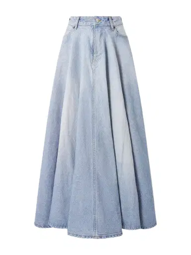 Balenciaga Godet Paneled Denim Maxi Skirt | Thumbnail 1 Balenciaga Godet Paneled Denim Maxi Skirt | Thumbnail 1