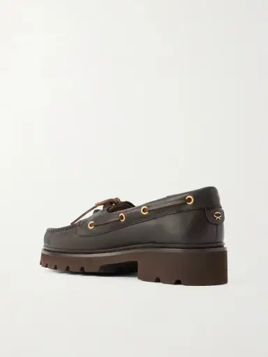 Gianvito Rossi Leather Boat Shoes | Thumbnail 3 Gianvito Rossi Leather Boat Shoes | Thumbnail 3