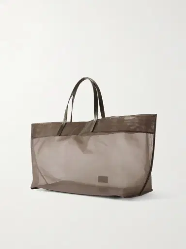 Staud Christos Leather-trimmed Mesh Tote | Thumbnail 3 Staud Christos Leather-trimmed Mesh Tote | Thumbnail 3