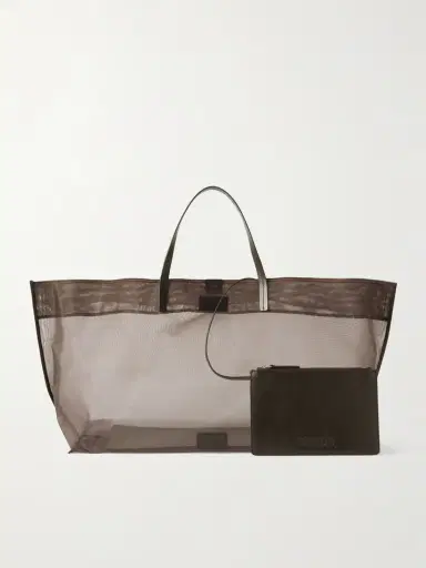 Staud Christos Leather-trimmed Mesh Tote | Thumbnail 6 Staud Christos Leather-trimmed Mesh Tote | Thumbnail 6