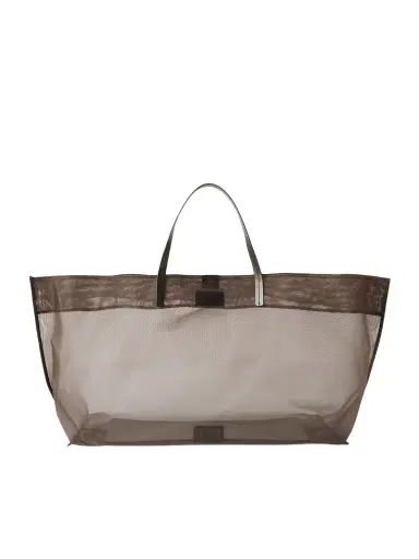Staud Christos Leather-trimmed Mesh Tote | Thumbnail 1 Staud Christos Leather-trimmed Mesh Tote | Thumbnail 1