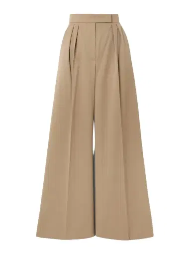 Max Mara Quorum Pleated Wool-twill Wide-leg Pants | Thumbnail 1 Max Mara Quorum Pleated Wool-twill Wide-leg Pants | Thumbnail 1
