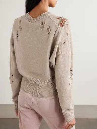 Haikure Marcy Distressed Cotton And Wool-blend Sweater | Thumbnail 4 Haikure Marcy Distressed Cotton And Wool-blend Sweater | Thumbnail 4