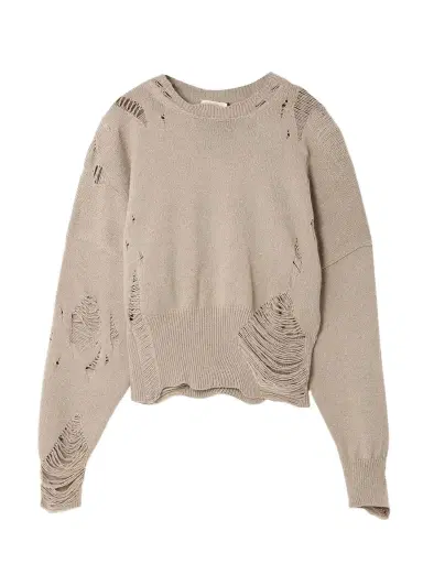 Haikure Marcy Distressed Cotton And Wool-blend Sweater | Thumbnail 1 Haikure Marcy Distressed Cotton And Wool-blend Sweater | Thumbnail 1