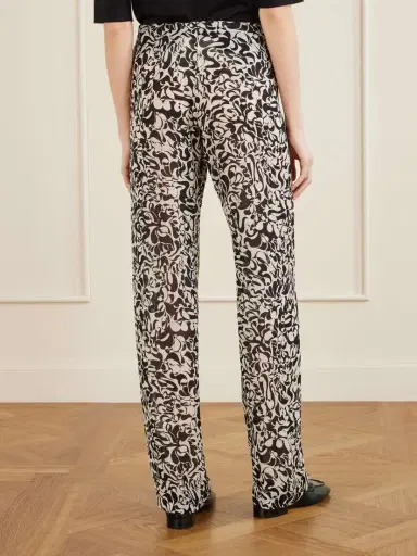 Dries Van Noten Printed Chiffon Straight-leg Pants | Thumbnail 4 Dries Van Noten Printed Chiffon Straight-leg Pants | Thumbnail 4