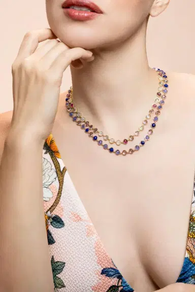 IRENE NEUWIRTH JEWELRY Prehnite Pink Tourmaline Small Classic Link Necklace | Thumbnail 3 IRENE NEUWIRTH JEWELRY Prehnite Pink Tourmaline Small Classic Link Necklace | Thumbnail 3