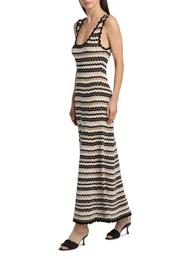 Ramy Brook Women's Livia Zigzag Knit Scoopneck Maxi Dress | Thumbnail 4 Ramy Brook Women's Livia Zigzag Knit Scoopneck Maxi Dress | Thumbnail 4