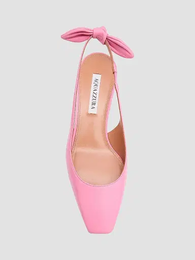 Aquazzura Women's Very 35MM Leather Slingback Pumps - Bright Pink - Size 10.5 | Thumbnail 4 Aquazzura Women's Very 35MM Leather Slingback Pumps - Bright Pink - Size 10.5 | Thumbnail 4