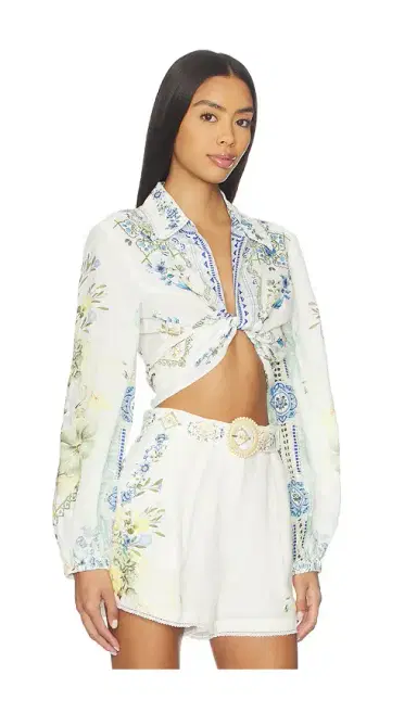 Camilla Cropped Wrap Shirt | Thumbnail 2 Camilla Cropped Wrap Shirt | Thumbnail 2