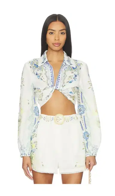 Camilla Cropped Wrap Shirt | Thumbnail 1 Camilla Cropped Wrap Shirt | Thumbnail 1
