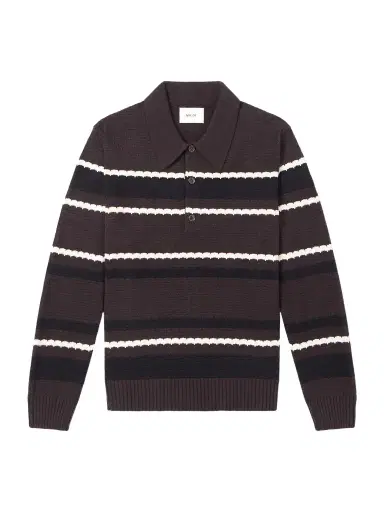 NN07 Alfie 60019 Striped Organic Cotton Polo Shirt - Men | Thumbnail 1 NN07 Alfie 60019 Striped Organic Cotton Polo Shirt - Men | Thumbnail 1