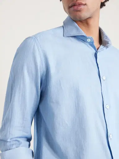 FEDELI Sean Cotton-Chambray Shirt - Men | Thumbnail 5 FEDELI Sean Cotton-Chambray Shirt - Men | Thumbnail 5