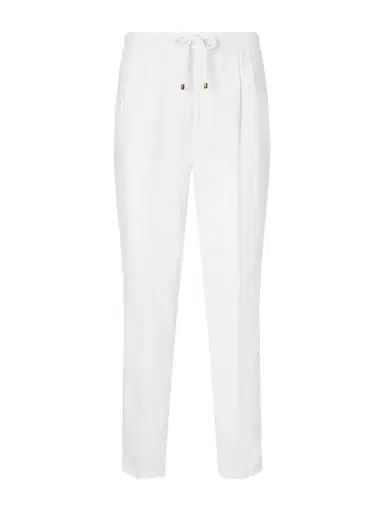 Brunello Cucinelli Tapered Pleated Linen-Twill Drawstring Trousers - Men | Thumbnail 1 Brunello Cucinelli Tapered Pleated Linen-Twill Drawstring Trousers - Men | Thumbnail 1