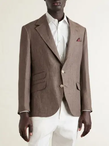Brunello Cucinelli Linen Suit Jacket - Men | Thumbnail 3 Brunello Cucinelli Linen Suit Jacket - Men | Thumbnail 3