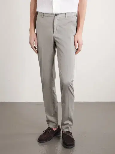 ELEVENTY Straight-Leg Pleated Stretch Cotton and Silk-Blend Trousers - Men | Thumbnail 3 ELEVENTY Straight-Leg Pleated Stretch Cotton and Silk-Blend Trousers - Men | Thumbnail 3