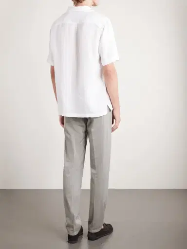 ELEVENTY Straight-Leg Pleated Stretch Cotton and Silk-Blend Trousers - Men | Thumbnail 4 ELEVENTY Straight-Leg Pleated Stretch Cotton and Silk-Blend Trousers - Men | Thumbnail 4