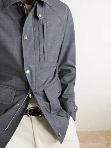 Brunello Cucinelli Virgin Wool Field Jacket - Men | Thumbnail 6 Brunello Cucinelli Virgin Wool Field Jacket - Men | Thumbnail 6