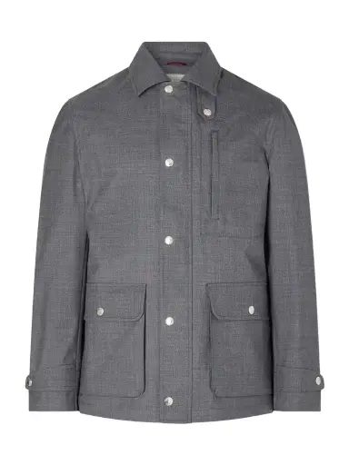 Brunello Cucinelli Virgin Wool Field Jacket - Men | Thumbnail 1 Brunello Cucinelli Virgin Wool Field Jacket - Men | Thumbnail 1