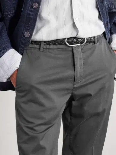ELEVENTY Straight-Leg Pleated Stretch Cotton and Silk-Blend Trousers - Men | Thumbnail 5 ELEVENTY Straight-Leg Pleated Stretch Cotton and Silk-Blend Trousers - Men | Thumbnail 5