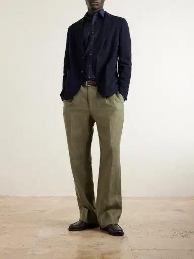 Zegna Wool and Cotton-Blend Piqué Blazer - Men | Thumbnail 2 Zegna Wool and Cotton-Blend Piqué Blazer - Men | Thumbnail 2