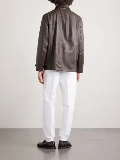 Brunello Cucinelli Leather Jacket - Men | Thumbnail 4 Brunello Cucinelli Leather Jacket - Men | Thumbnail 4