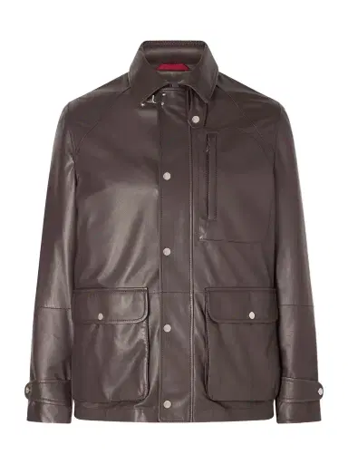 Brunello Cucinelli Leather Jacket - Men | Thumbnail 1 Brunello Cucinelli Leather Jacket - Men | Thumbnail 1