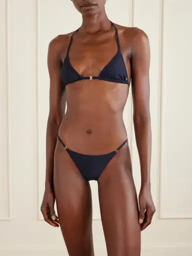 Kiki de Montparnasse Coeur Embellished Triangle Halterneck Bikini Top | Thumbnail 2 Kiki de Montparnasse Coeur Embellished Triangle Halterneck Bikini Top | Thumbnail 2