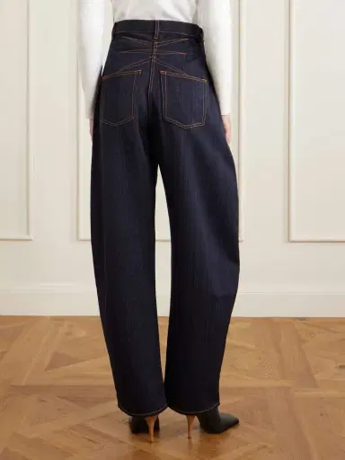 Alaïa Denim High-rise Barrel-leg Jeans | Thumbnail 4 Alaïa Denim High-rise Barrel-leg Jeans | Thumbnail 4