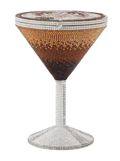 Judith Leiber Couture Martini Espresso Crystal-embellished Silver-tone Clutch | Thumbnail 1 Judith Leiber Couture Martini Espresso Crystal-embellished Silver-tone Clutch | Thumbnail 1