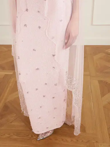 Clio Peppiatt Moonray Scalloped Embellished Tulle Cape | Thumbnail 5 Clio Peppiatt Moonray Scalloped Embellished Tulle Cape | Thumbnail 5