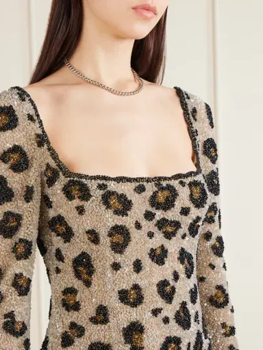 Clio Peppiatt The Leo Embellished Sequined Tulle Mini Dress | Thumbnail 4 Clio Peppiatt The Leo Embellished Sequined Tulle Mini Dress | Thumbnail 4