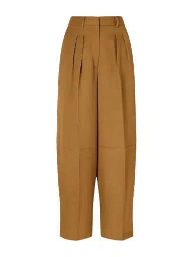 Altuzarra Dash Pleated Twill Barrel-leg Pants | Thumbnail 1 Altuzarra Dash Pleated Twill Barrel-leg Pants | Thumbnail 1
