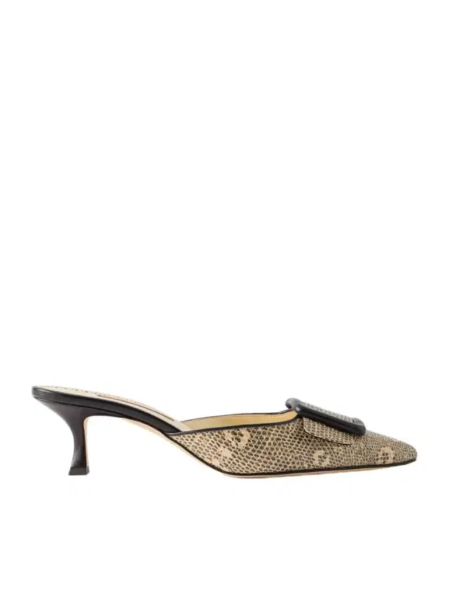 Maysalebi 50 Lizard-effect Leather Mules Maysalebi 50 Lizard-effect Leather Mules