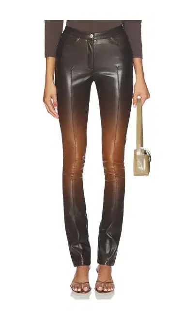 GCDS Zippers Faded Faux Leather Skinny Pant | Thumbnail 1 GCDS Zippers Faded Faux Leather Skinny Pant | Thumbnail 1