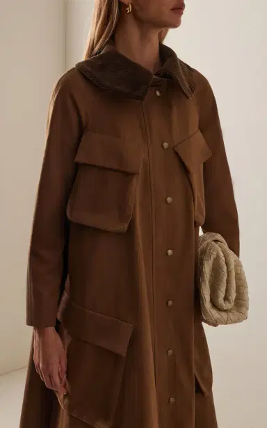 A.W.A.K.E. MODE Pocket-Detailed Flared Cotton Gabardine Trench Coat | Thumbnail 3 A.W.A.K.E. MODE Pocket-Detailed Flared Cotton Gabardine Trench Coat | Thumbnail 3